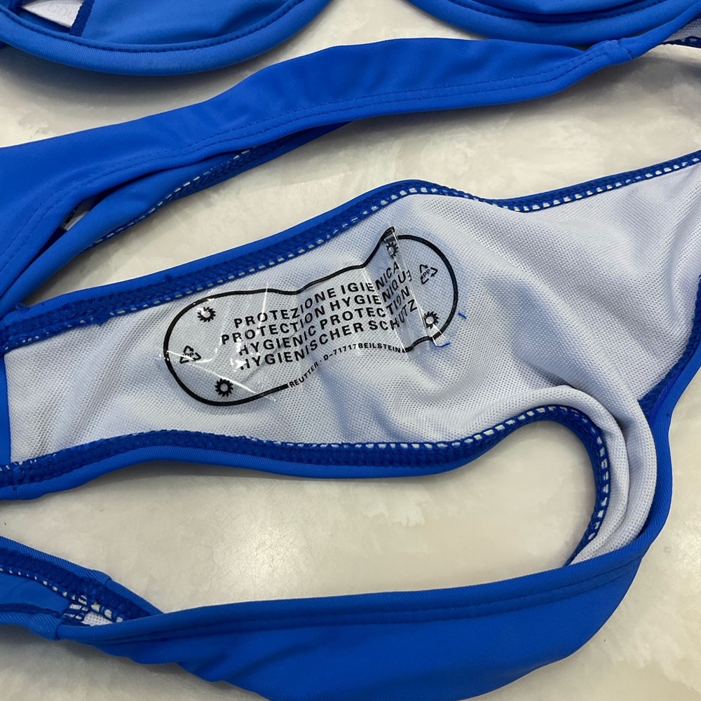 Bikini Two Piece, Royal Blue, Size M, NWOT, Removable Top Insert - Picture 10 of 10